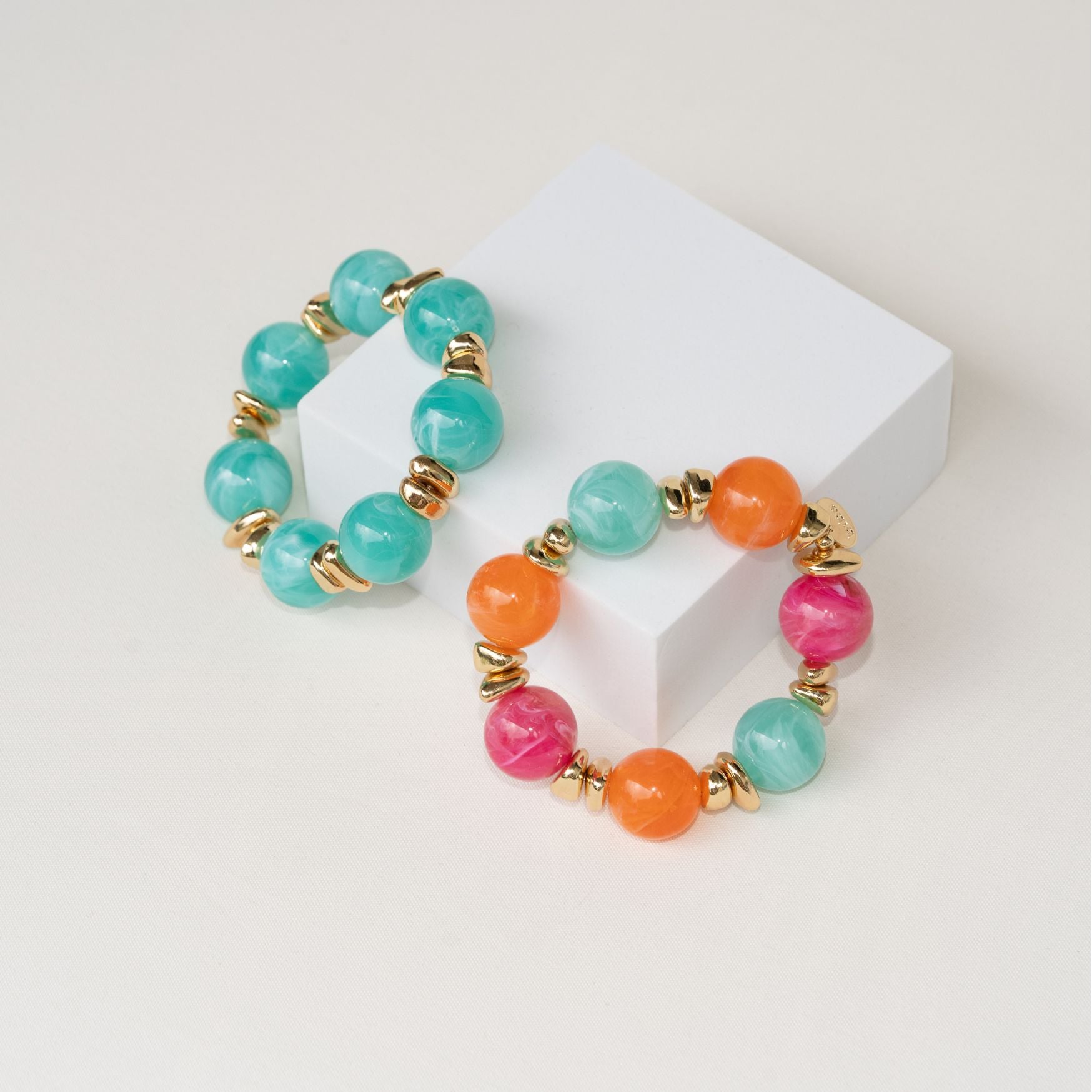 Chunky Perlenarmband mehrfarbig