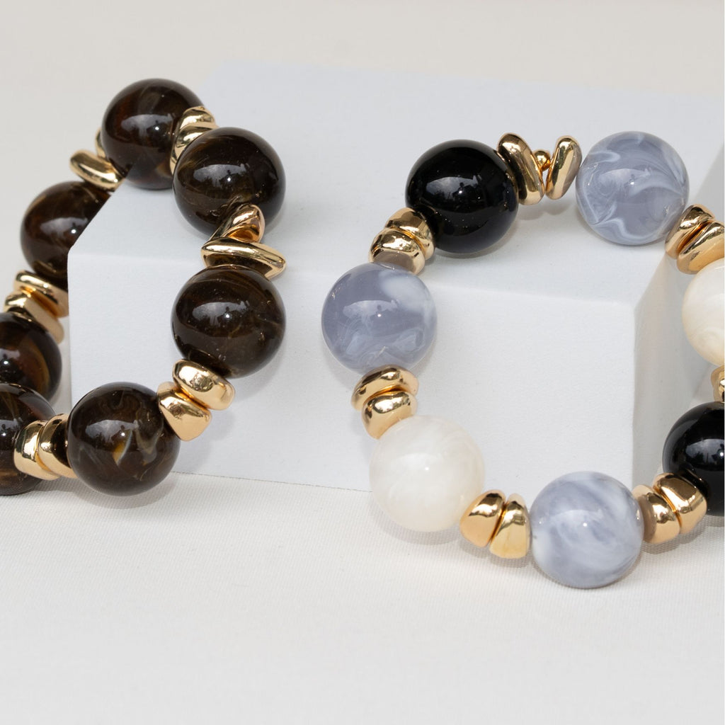 Chunky Perlenarmband mehrfarbig