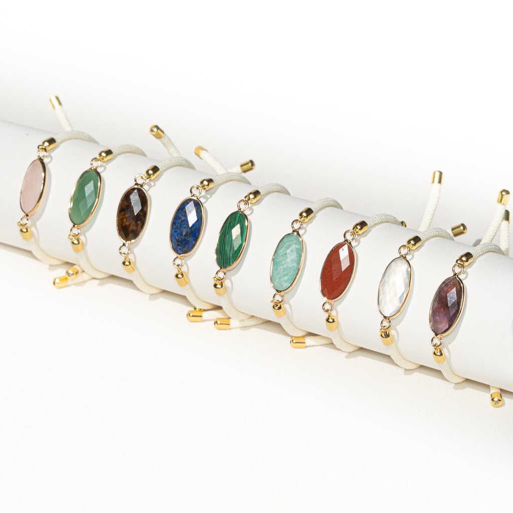 Armband mit echten Edelsteinen, handmade